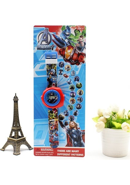 2021 Çocuk Elektronik Oyuncaklar Marvel Örümcek Adam Kaptan Amerika LED Dijital Projeksiyon Izle 20 Görüntüler Çocuklar Kız Erkek Hediye (Yurt Dışından) fiyatları