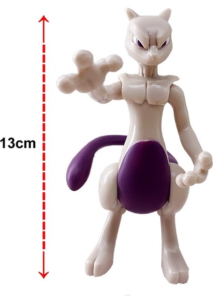 13CM Pokemon Mewtwo Figürleri Modeli Oyuncak Kawaii Karikatür Anime Pokémon Aksiyon Figürü Bebek Çocuklar Kız Doğum Günü Hediyesi Oyuncaklar (Yurt Dışından) modelleri