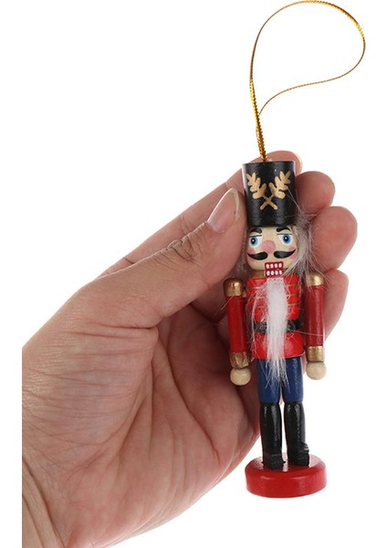 1 Adet 10 cm Ahşap Fındıkkıran Asker Noel Dekorasyon Kolye Süsler Oyuncaklar (Yurt Dışından)