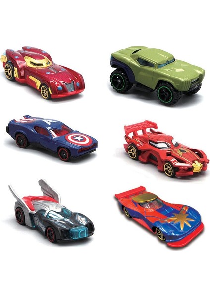 Marvel Avengers Döküm Alaşım Araba Modeli Demir Adam Thor Hulk Örümcek Adam Aksiyon Figürleri Yarış Modeli Bebek Çocuk Oyuncakları Hediye (Yurt Dışından)