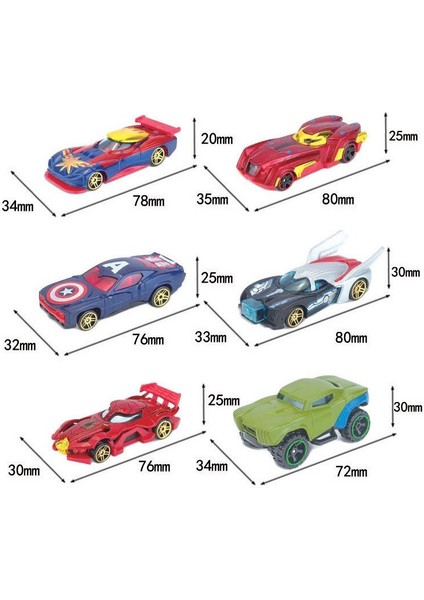 Marvel Avengers Döküm Alaşım Araba Modeli Demir Adam Thor Hulk Örümcek Adam Aksiyon Figürleri Yarış Modeli Bebek Çocuk Oyuncakları Hediye (Yurt Dışından) modelleri
