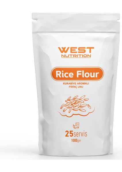 West Nutrition Pirinç Unu Rice Flour 1000 gr 25 Servis Kurabiye