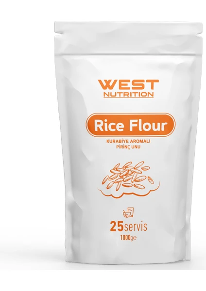 West Nutrition Pirinç Unu Rice Flour 1000 gr 25 Servis Kurabiye