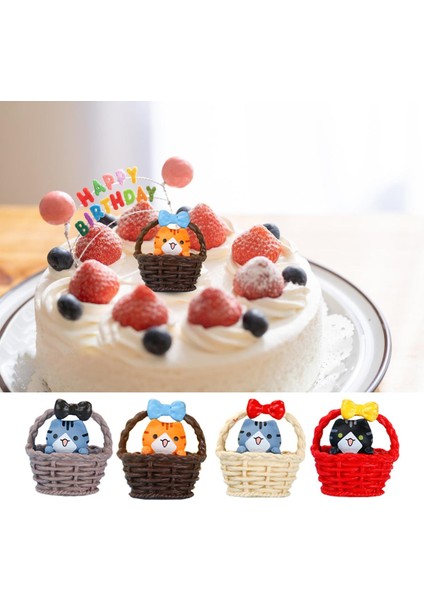 Kedi Figürleri Canlı Ifade Koleksiyonluk Yumurta Kabuğu Kedi Figürü Dekorasyonu (Yurt Dışından)