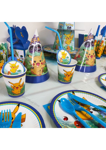 Pokemon Çocuk Doğum Günü Partisi Dekorasyon Pikachu Folyo Balonlar Tek Kullanımlık Sofra Seti Plaka Peçete Çocuklar Için Parti Malzemeleri (Yurt Dışından) fırsatları