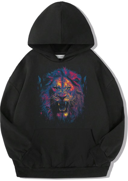 Çocuk Lion Color Aslan Hoodie