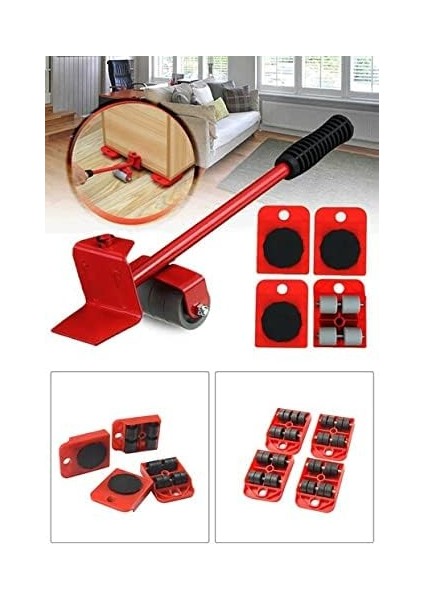 Tekerlekli Mobilya Taşıma Kaydırma Krikolu Beyaz Eşya Taşıma Aparatı