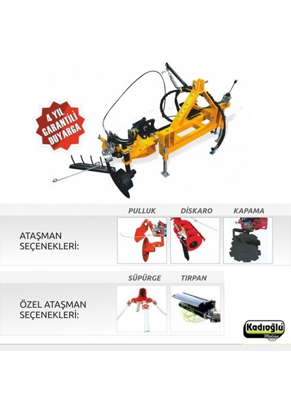 Eko Duyarga Taşıyıcı + Çapa Bıçağı + 4lü Diskaro + Pulluk KDM116