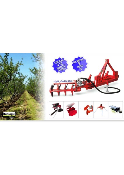 Eko Duyarga Taşıyıcı + Çapa Bıçağı + 4lü Diskaro + Pulluk KDM116