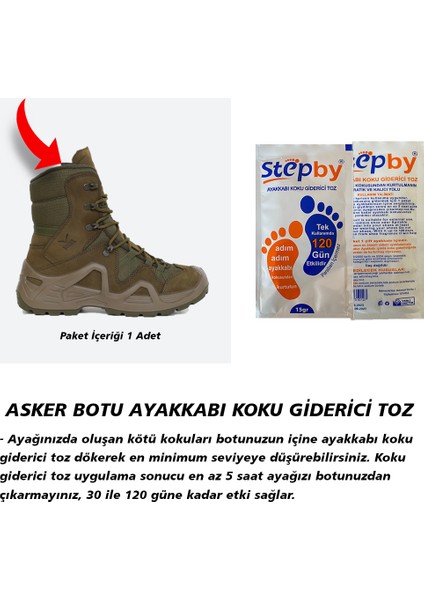 BG184.ML | Yumuşak Memory Foam Asker Botları için İç Tabanlık, 2x Vatka ve Koku Önleyici Toz