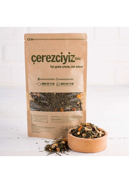 Monsoon Rain (Zencefil ve Portakal Parçacıklı Yeşil Çay) 50gr.