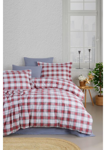 Flanel Çift Kişilik Nevresim Takımı Cozy Kırmızı fiyatları