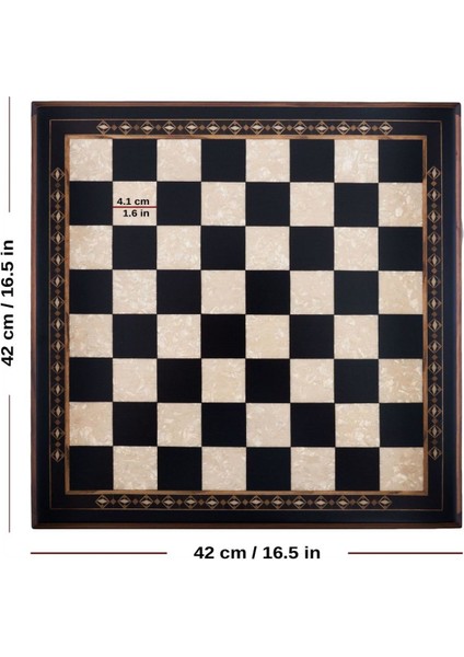 Maf Ahşap Koyu Satranç Seti 42 cm modelleri