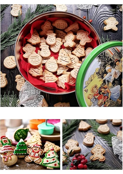 Yılbaşı Şekilli Adam Çam Ağacı Basmalı Kurabiye Kalıbı Gingerbread Man Desenli Şeker Hamuru Kesici Aparat Yeni Yıl fiyatları
