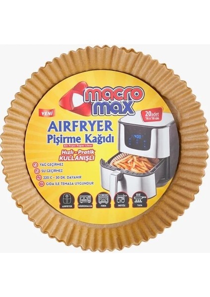 Airfryer Pişirme Kağıdı 20 Adet