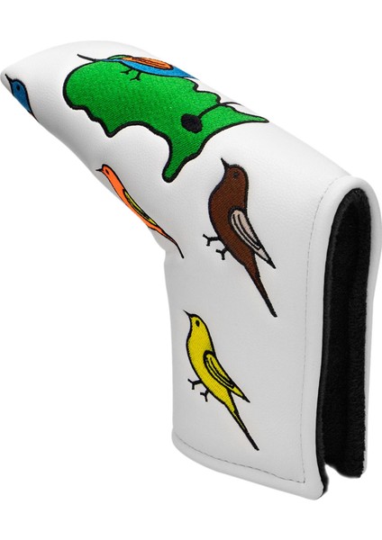 Pu Golf Atıcı Baş Örtüsü Golf Kulübü Başlık Örtüleri Açık 13CM * 17CM Beyaz (Yurt Dışından)