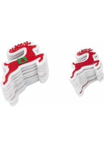 Keçe Figür Geyik Motif 10'lu