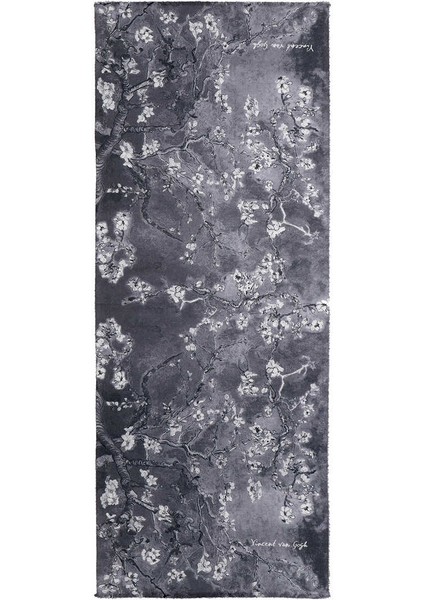 Gri Badem Çiçeği Desen Kışlık Şal fırsatları