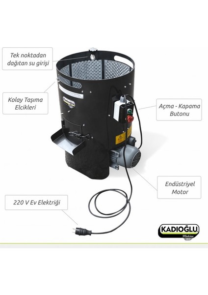 Rendeli Ceviz Soyma Makinesi Pratiko 40 Litre