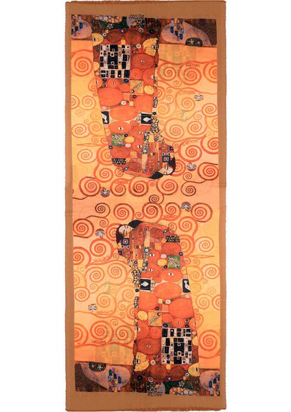 Sarı Hayat Ağacı Desen Kışlık Şal fırsatları