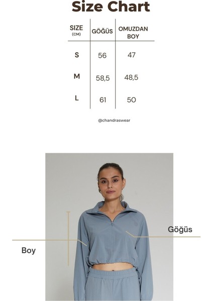 Beyaz Kadın Dik Yaka Crop Sweatshirt - Regla