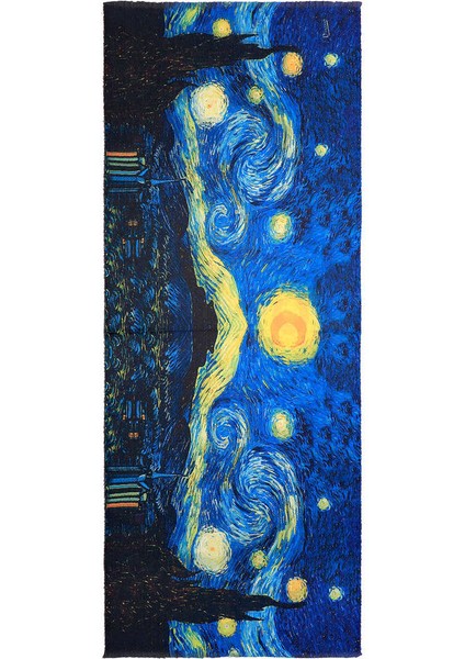 Saks Yıldızlı Geceler Desen Kışlık Şal fırsatları