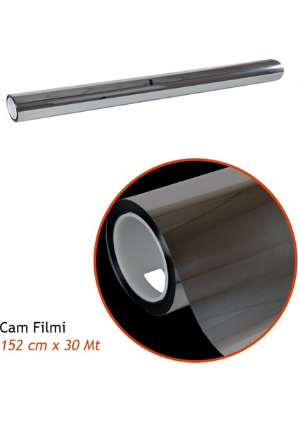 GT-100 1 Ply Çizilmez 152 cm x 30 mt %15 Silver-Aynalı Cam Filmi