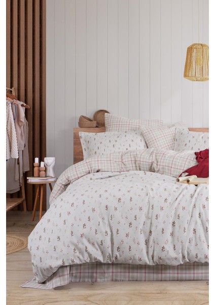 Flanel Çift Kişilik Nevresim Takımı Serenity Kırmızı fiyatları