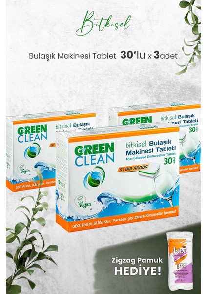 Bulaşık Makinesi Tablet 30'lu x 3 Adet ve Hediyeli