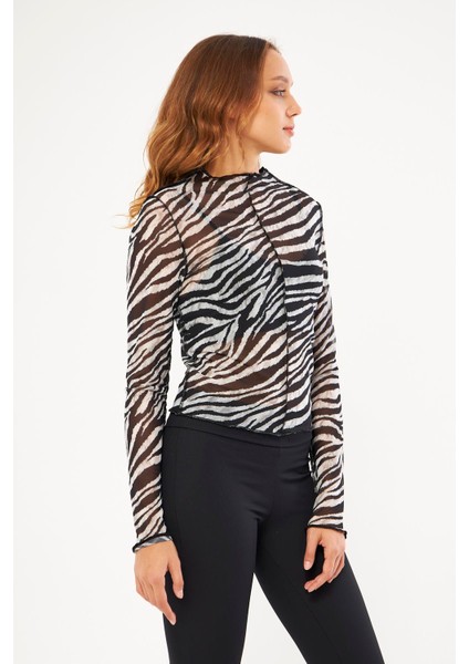 Yeşil Kadın Tüllü Crop Bluz - Nules indirimleri