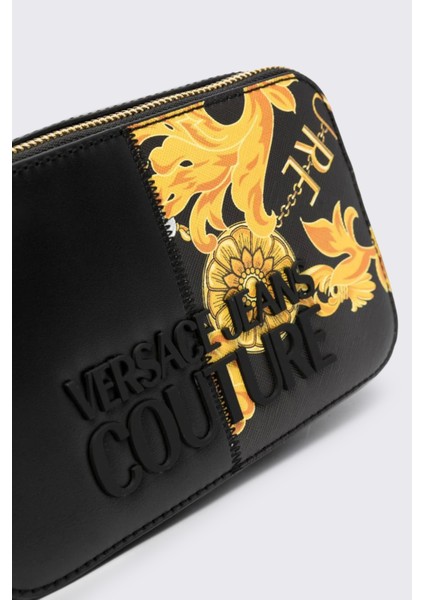 Versace Jeans Couture Barok Desenli Çıkarılabilir Omuz Askılı Çanta Bayan Çanta 75VA4BP3 ZS820 G89