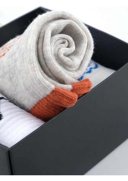 Kadın Pamuklu 3 Çift Özel Kutulu Çok Renkli Soket Çorap - 41085-1 fırsatları