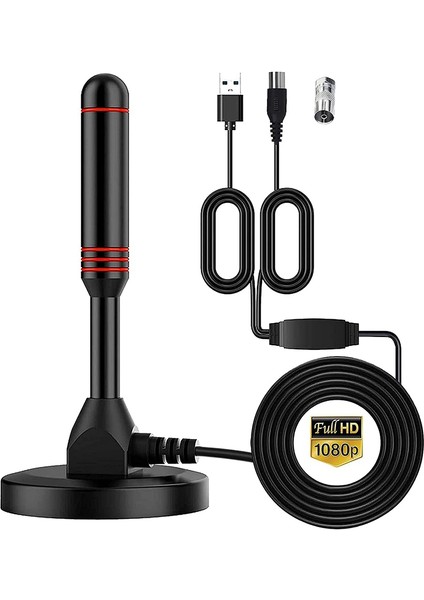 Dijital Tv Anteni Akıllı Sinyalli Kapalı Hdtv Anteni Dijital Tv Anteni 1080P 4K Tv Kanalları 130 Mil Sinyal Aralığı (Yurt Dışından)