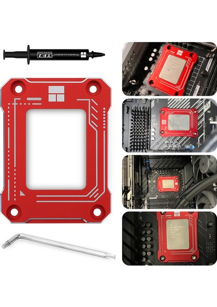 LGA1700-BCF 12TH Cpu Bükme Düzeltici Çerçeve Cpu Sabit Arka Panel Cnc Alüminyum Bükülme Önleyici TF7TERMAL Macun ile (Siyah) (Yurt Dışından) modelleri