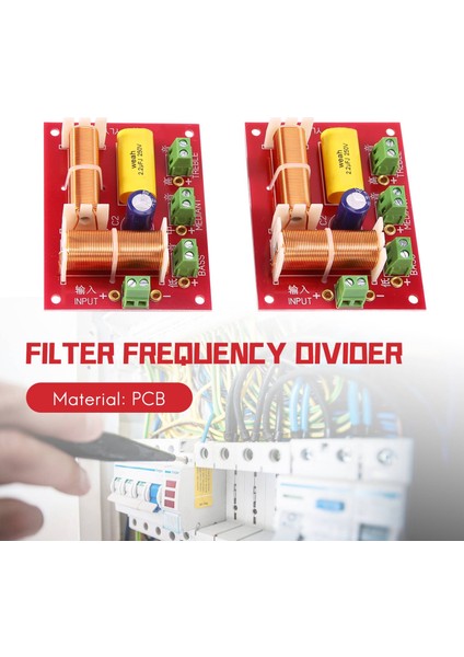 Adet 200W 3 Yollu Ses Hoparlör Crossover Tiz + Orta Kademe + Bas Crossover Hoparlörler Filtre Frekans Bölücü (Yurt Dışından)