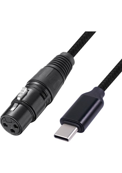 USB C - Xlr Dişi Kablo, USB C Mikrofon Kablosu Tip C Erkek - Xlr Dişi Mikrofon Bağlantısı Stüdyo Ses Kablosu (2m/6.6ft) (Yurt Dışından)