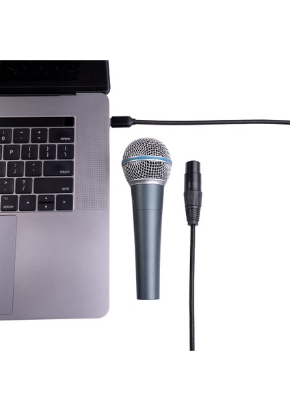 USB C - Xlr Dişi Kablo, USB C Mikrofon Kablosu Tip C Erkek - Xlr Dişi Mikrofon Bağlantısı Stüdyo Ses Kablosu (2m/6.6ft) (Yurt Dışından)