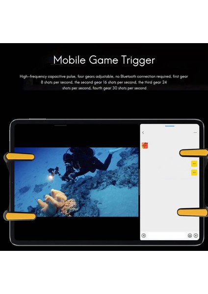 Altı Parmak Pubg Denetleyici Kapasitesi Ayarlanabilir Mobil Oyun Tetik L1R1 Düğmesi Gamepad Joystick Kavrama Sarı (Yurt Dışından)