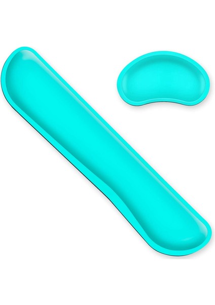 Klavye Bilek Desteği, Bellek Köpük Fare Bilek Desteği, Ergonomik Klavye Bilek Desteği Pu Deri Destek Pedi (Yurt Dışından)