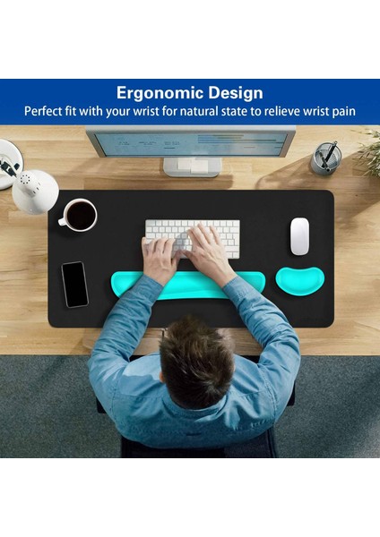 Klavye Bilek Desteği, Bellek Köpük Fare Bilek Desteği, Ergonomik Klavye Bilek Desteği Pu Deri Destek Pedi (Yurt Dışından) modelleri