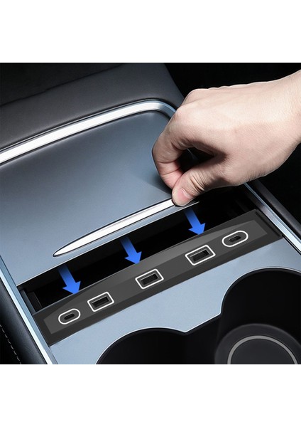 27W Hızlı Şarj Cihazı 2021-2022 Model Y Yerleştirme Istasyonu USB Şant Hub Modeli 3 Model Y Aksesuarları (Yurt Dışından) modelleri