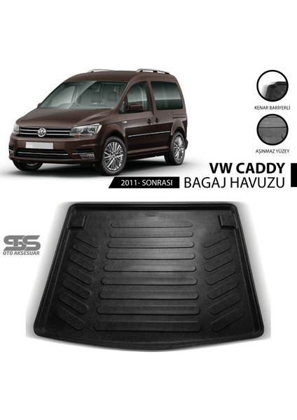 Volkswagen Caddy Bagaj Havuzu 2011 Sonrası Havuzlu Bagaj Paspası