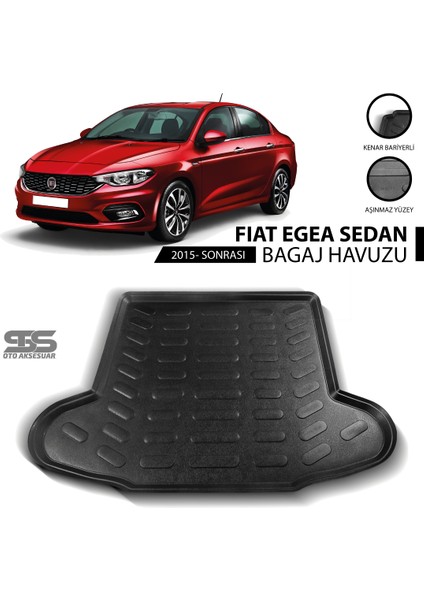 Fiat Egea Bagaj Havuzu 2015 Sonrası Havuzlu Bagaj Paspası