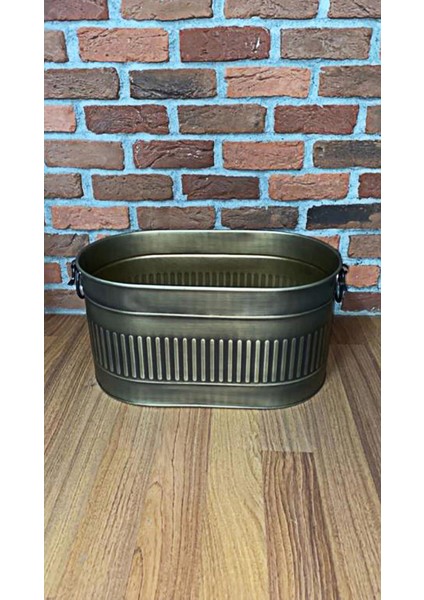 Gold Oval Şömine Kova Odunluk Soba ve Kuzine Sobalar