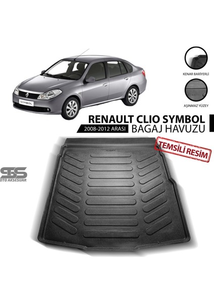 Renault Symbol Thalia Bagaj Havuzu 2008-2012 Havuzlu Bagaj Paspası