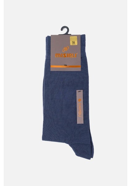 Erkek Bambu Tekli Jean Soket Çorap - M 62000-J