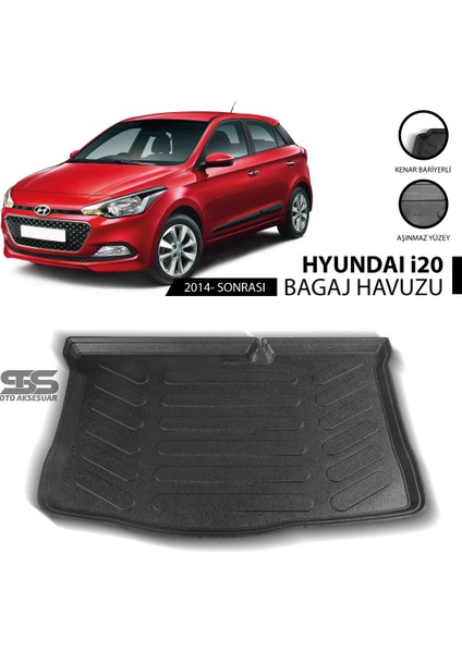 Hyundai I20 3D Bagaj Havuzu 2014 Sonrası Araca Özel