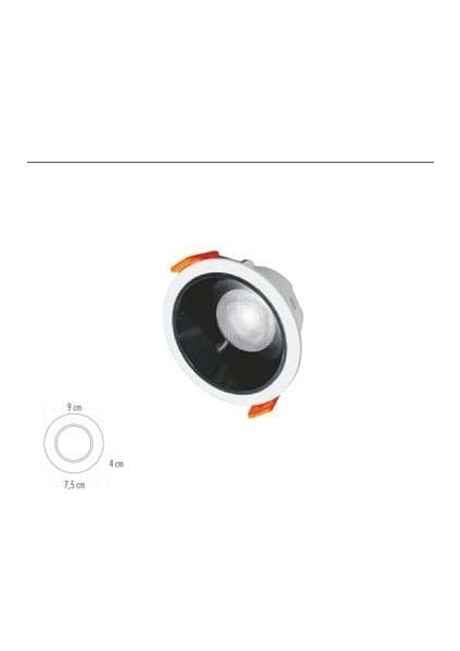 Cata CT-5262 12 Watt Tiger Siyah Kasa Cob LED Spot 4000K