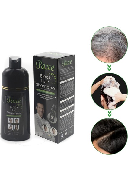 Black Hair Shampoo Beyaz Kapatıcı Şampuan Siyah Renk 400 ml Büyük Boy