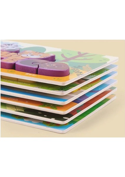 Çiftlik Temalı 3D Ahşap Çocuk Puzzle